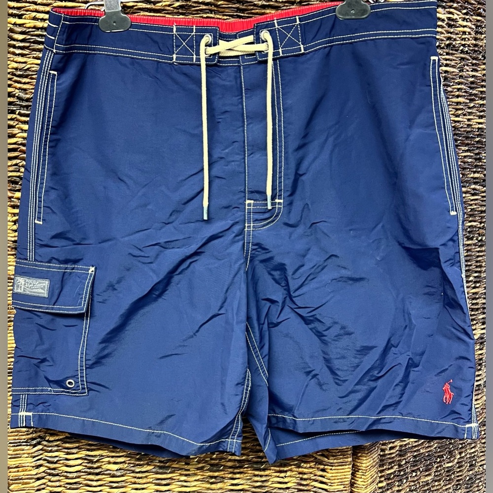 Polo by Ralph Lauren Men's Blue Swim Shorts-‎ Size: XLarge